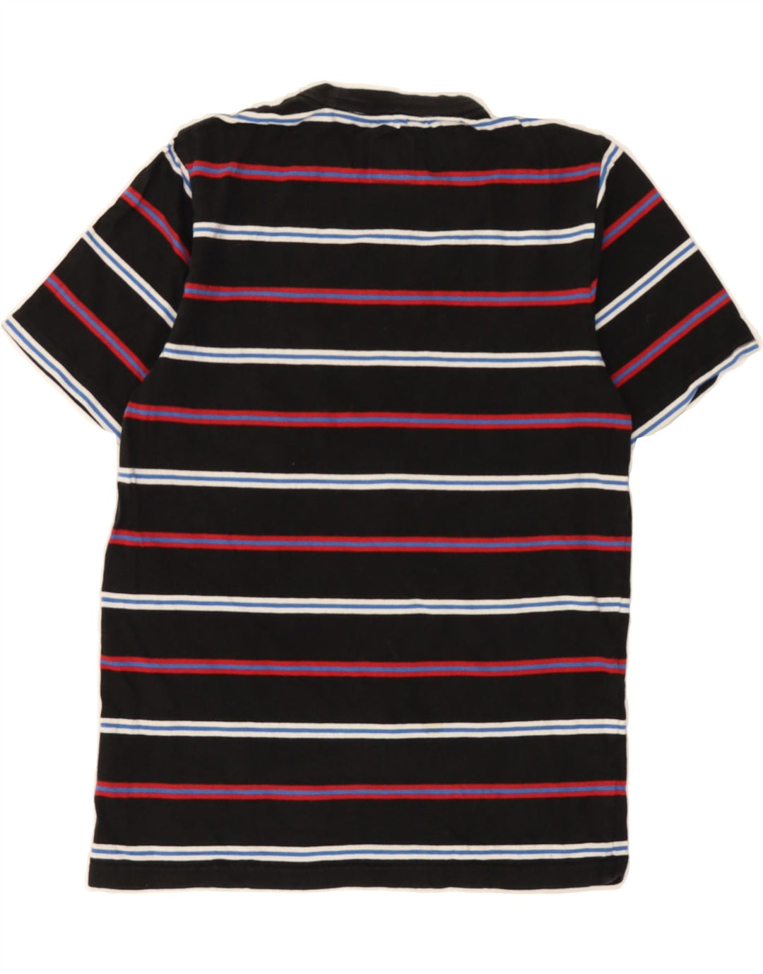 VANS Womens T-Shirt Top UK 12 Medium Black Striped Cotton Vintage Vans and Second-Hand Vans from Messina Hembry 