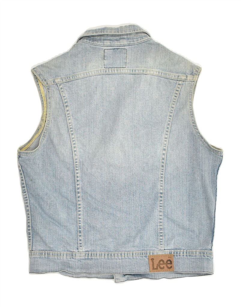 LEE Womens Denim Gilet UK 12 Medium Blue Cotton | Vintage Lee | Thrift | Second-Hand Lee | Used Clothing | Messina Hembry 