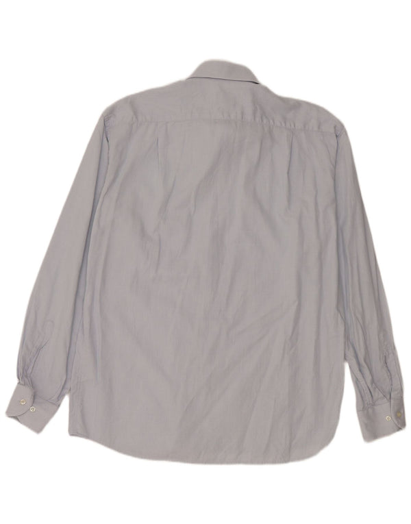Roccobarocco Mens Shirt Size 41 16 Large Blue Cotton