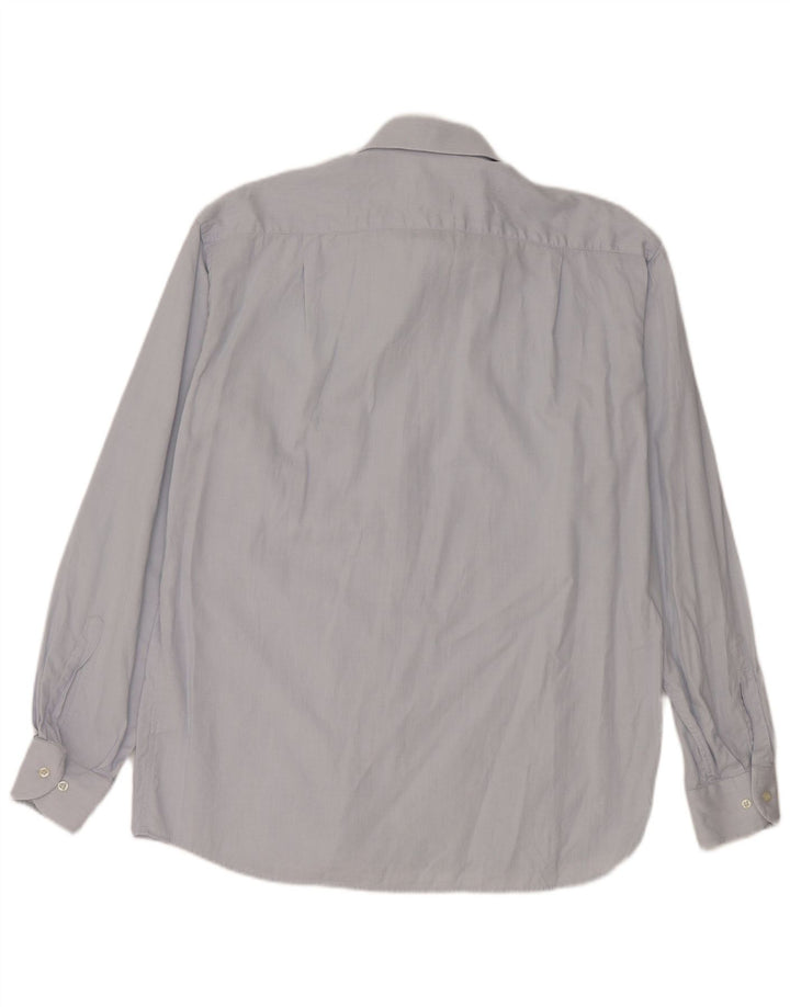 Roccobarocco Mens Shirt Size 41 16 Large Blue Cotton