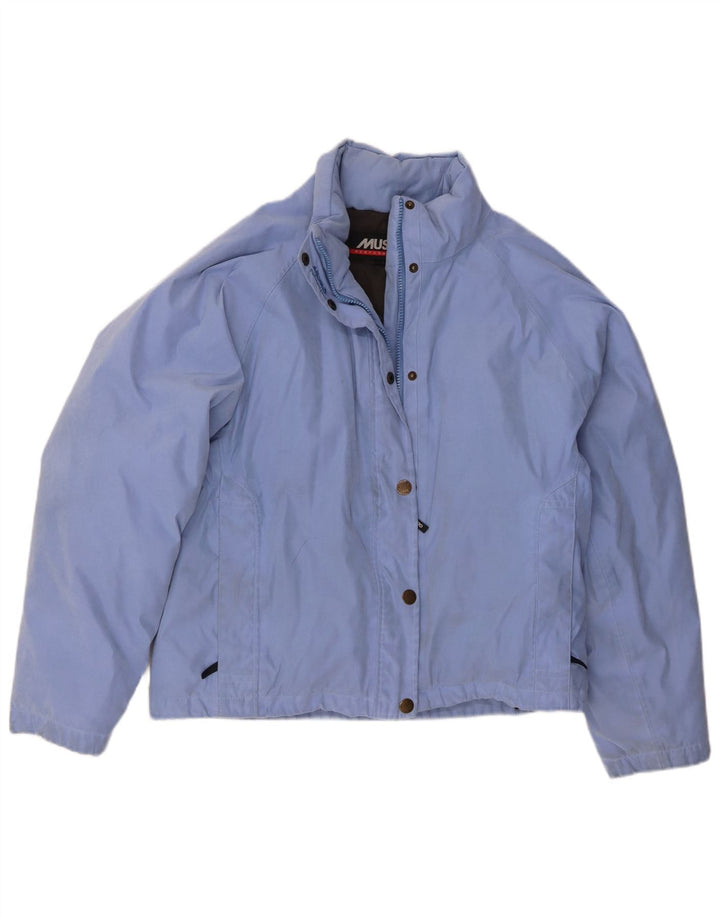 Musto Womens Padded Jacket UK 14 Large Blue Polyester