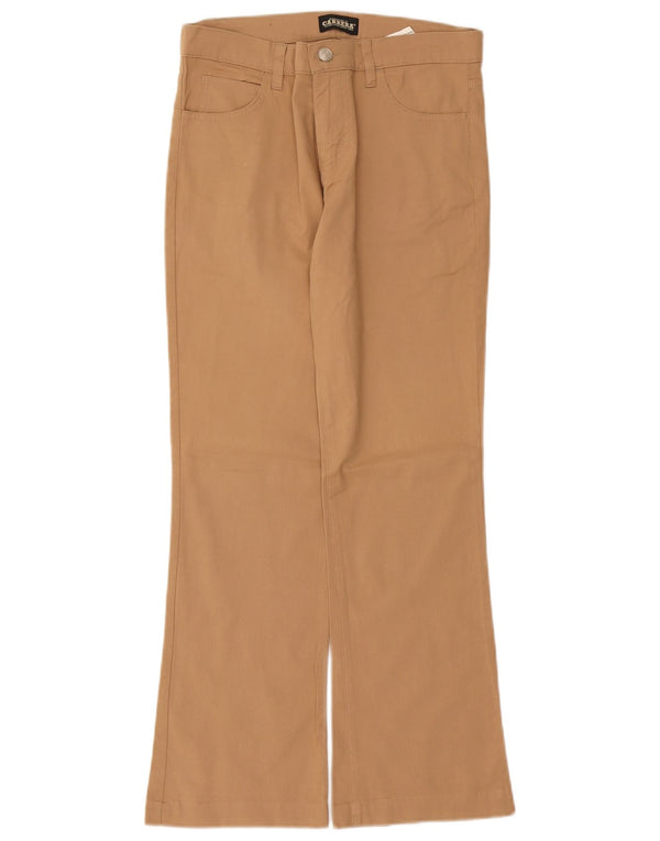Carrera Womens Bootcut Casual Trousers IT 42 Medium W28 L28 Beige Cotton