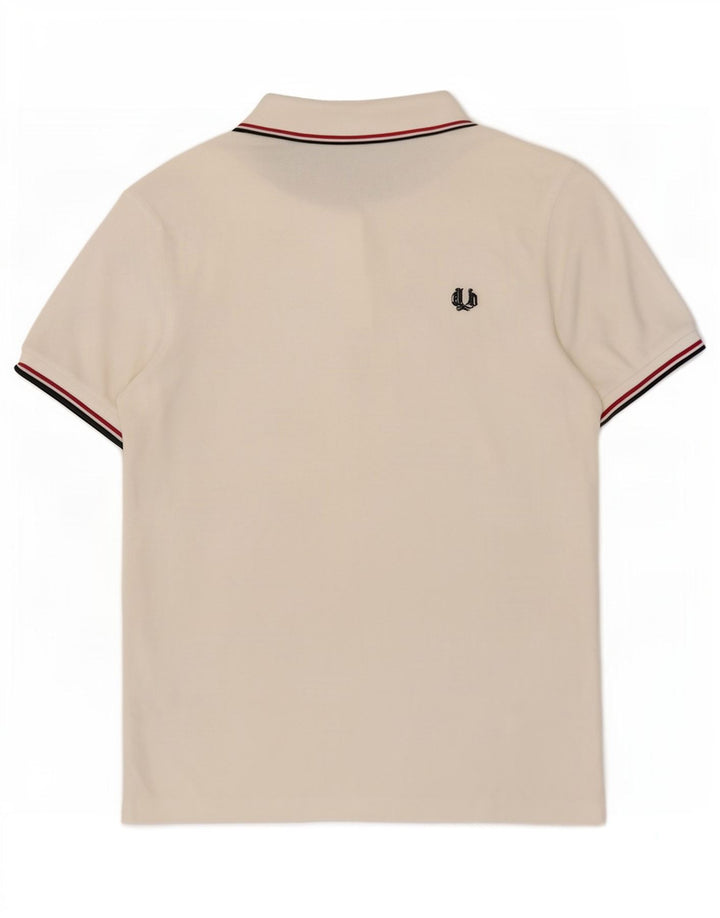 Fred Perry Mens Polo Shirt Medium White Cotton