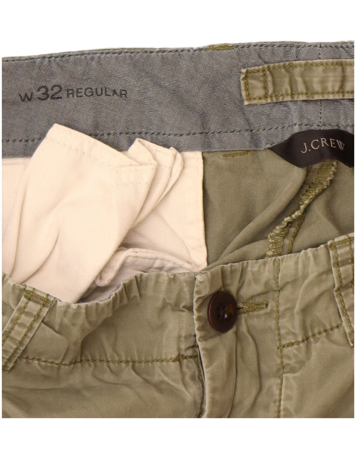 J. CREW Mens Joggers Chino Trousers W32 L27 Khaki Cotton