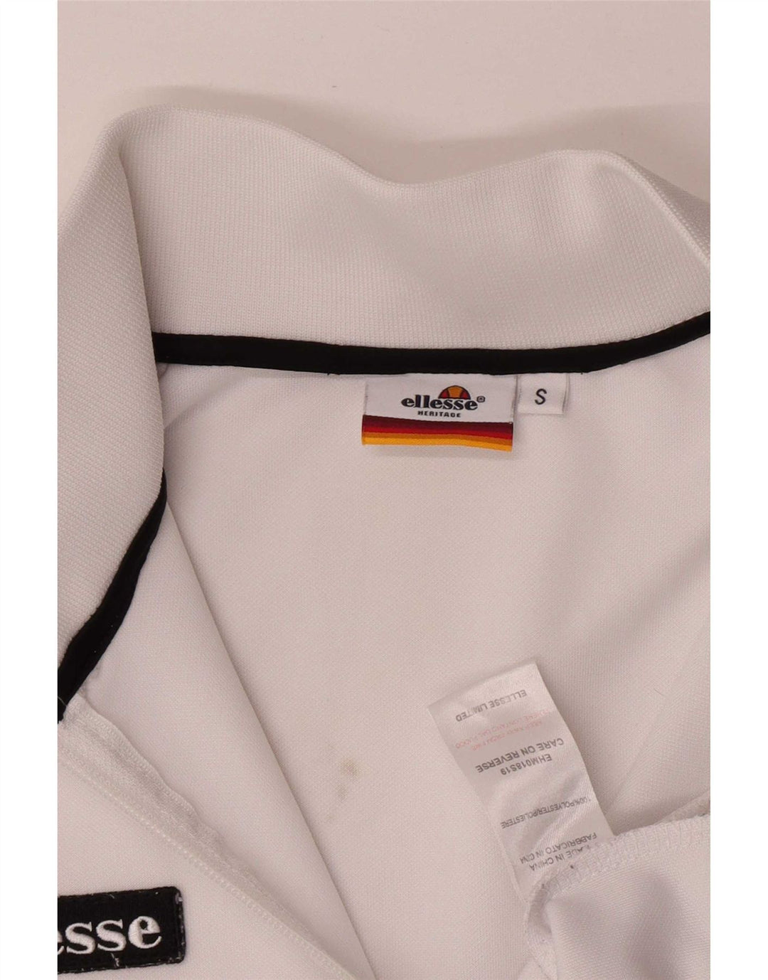 Ellesse Mens Tracksuit Top Jacket Small White Polyester Sports