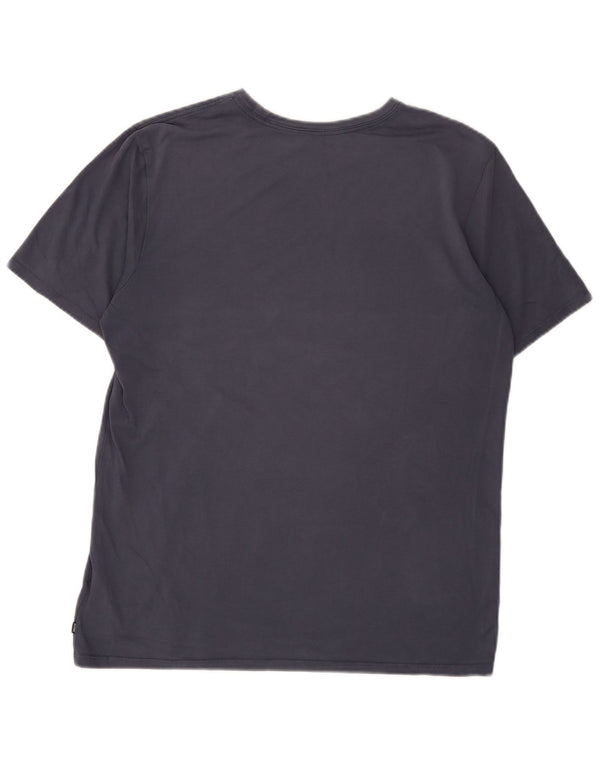 Nike Mens Dri Fit Graphic T-Shirt Top Large Navy Blue Cotton