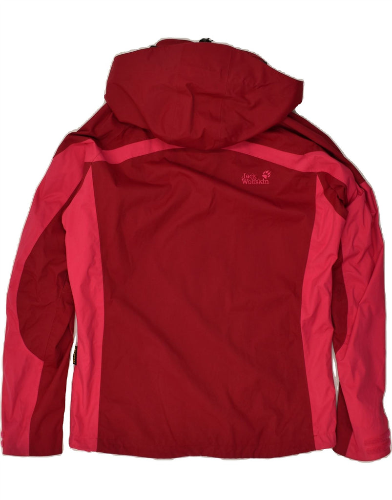 JACK WOLFSKIN Womens Hooded Windbreaker Jacket UK 10 Small  Red | Vintage Jack Wolfskin | Thrift | Second-Hand Jack Wolfskin | Used Clothing | Messina Hembry 