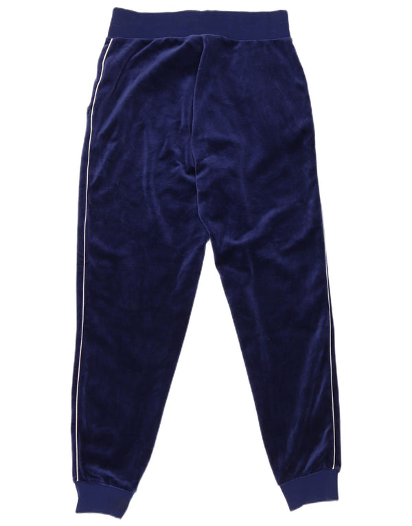 Nike Womens Velvet Tracksuit Trousers Joggers UK 10 Small Navy Blue