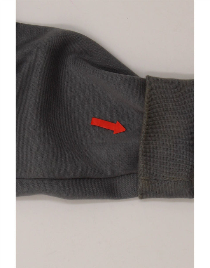 Nike Mens Graphic Zip Hoodie Sweater Medium Grey Colourblock Cotton