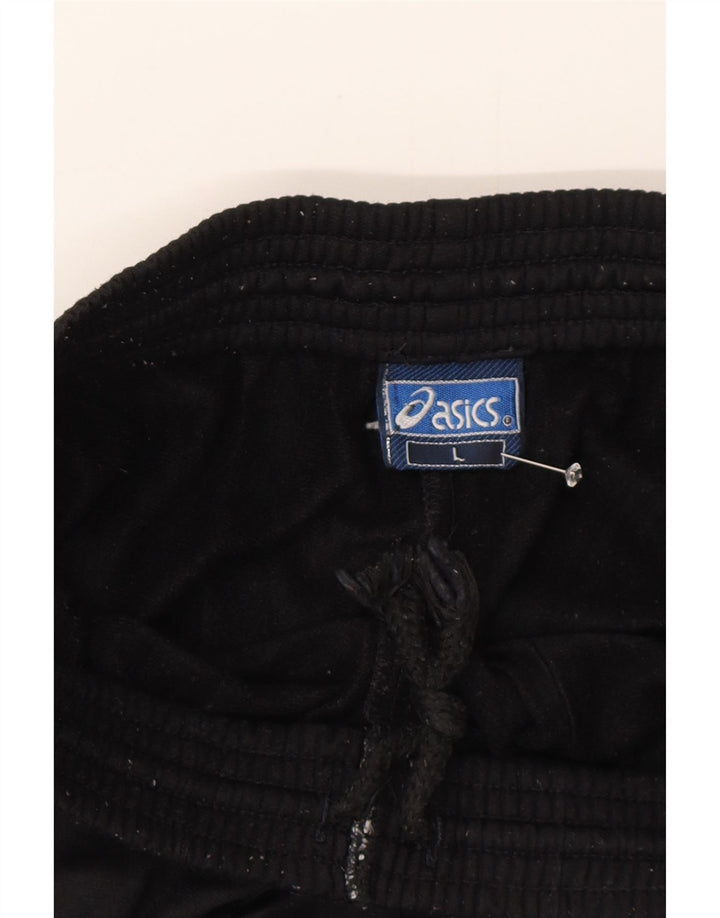 Asics Mens Tracksuit Trousers Large  Navy Blue Colourblock Polyester