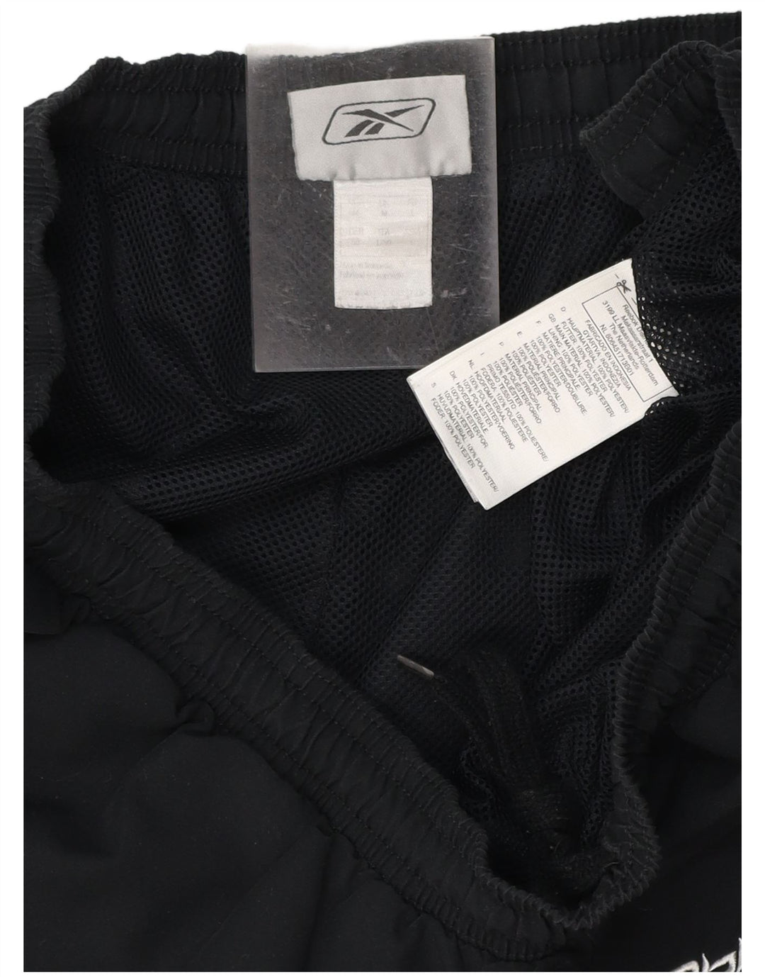 REEBOK Mens Graphic Bermuda Sport Shorts IT 50 Large  Black Polyester