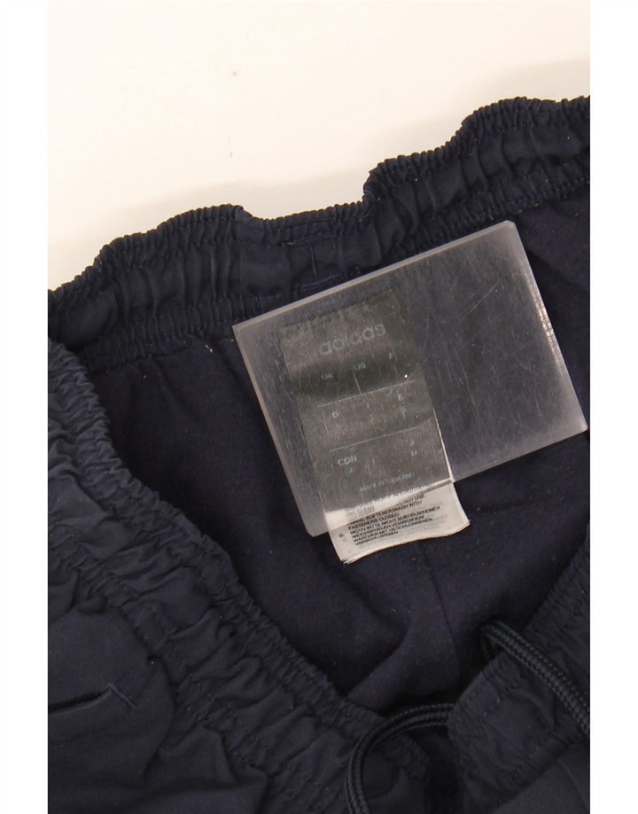 ADIDAS Womens Tracksuit Trousers Joggers UK 10 Small  Navy Blue Polyester
