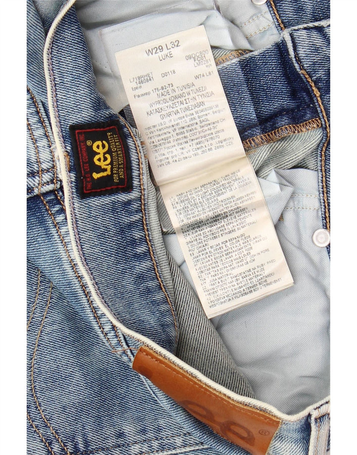 LEE Mens Luke Skinny Jeans W29 L32  Blue Cotton