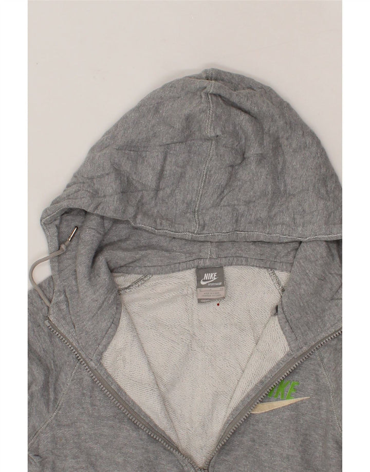 NIKE Womens Zip Hoodie Sweater UK 10 Small Grey Cotton Vintage Nike and Second-Hand Nike from Messina Hembry 