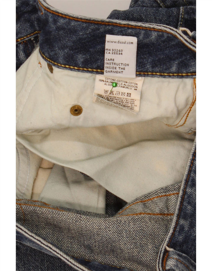 DIESEL Womens Straight Jeans W29 L30 Blue Cotton