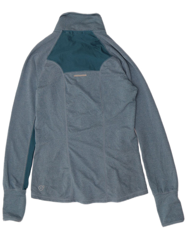 Puma Womens Tracksuit Top Jacket UK 8 Small Blue Colourblock Polyester