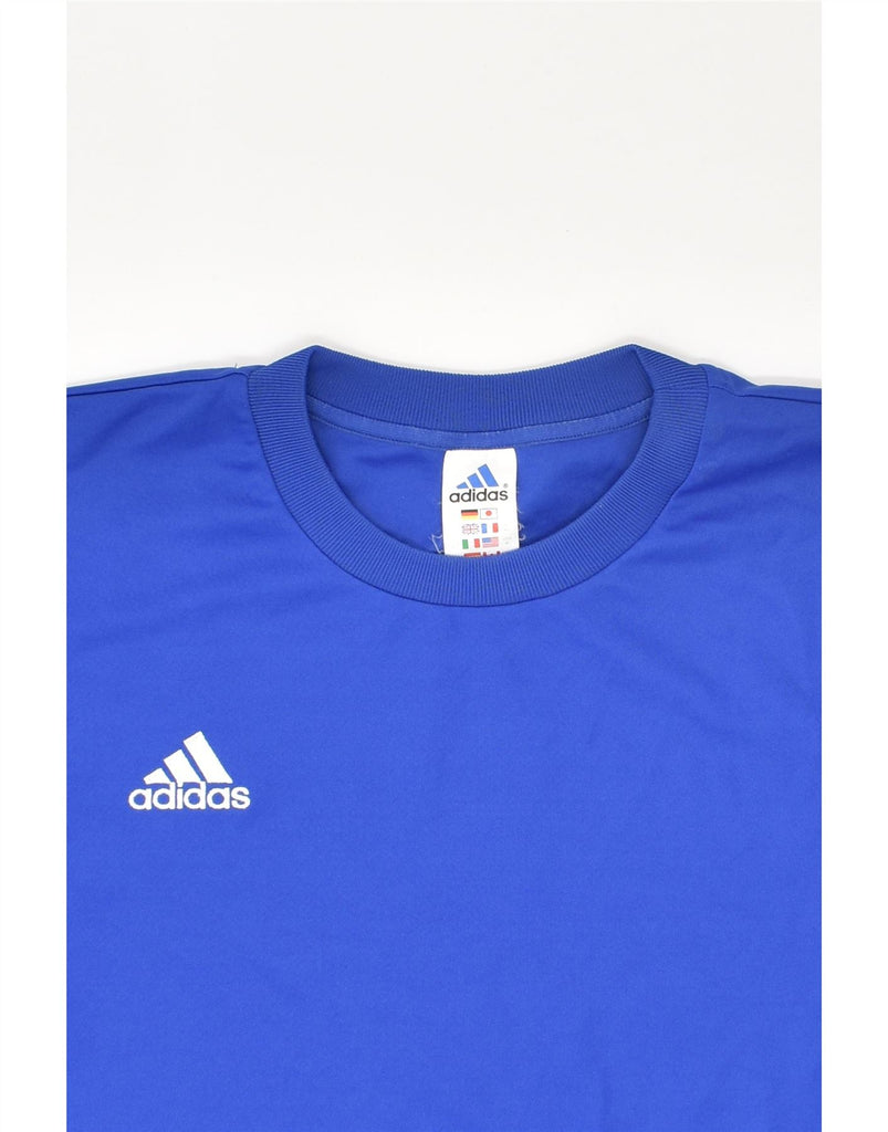 ADIDAS Mens T-Shirt Top XL Blue Polyester | Vintage Adidas | Thrift | Second-Hand Adidas | Used Clothing | Messina Hembry 