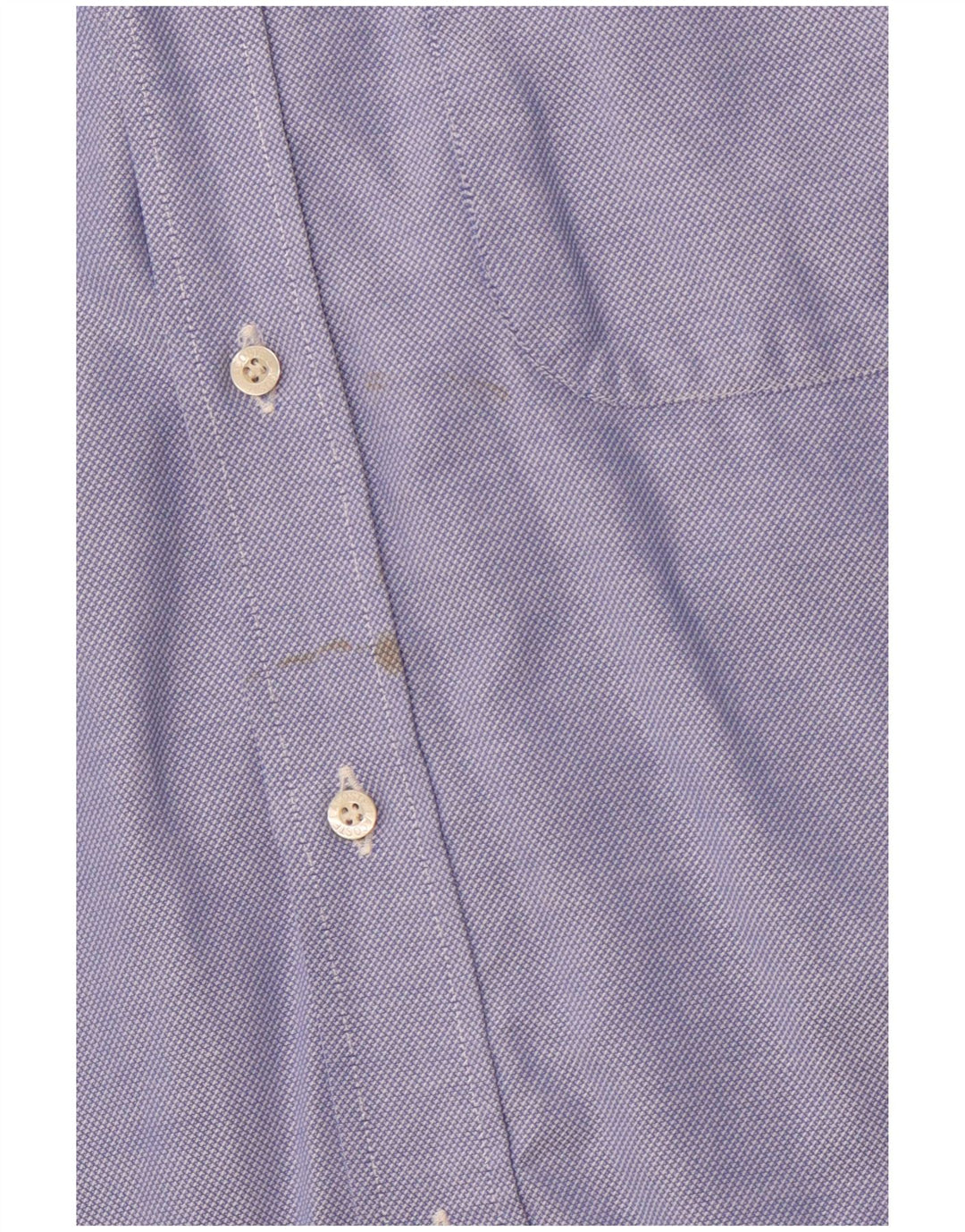 LACOSTE Mens Short Sleeve Shirt Size 41 Large Blue Cotton