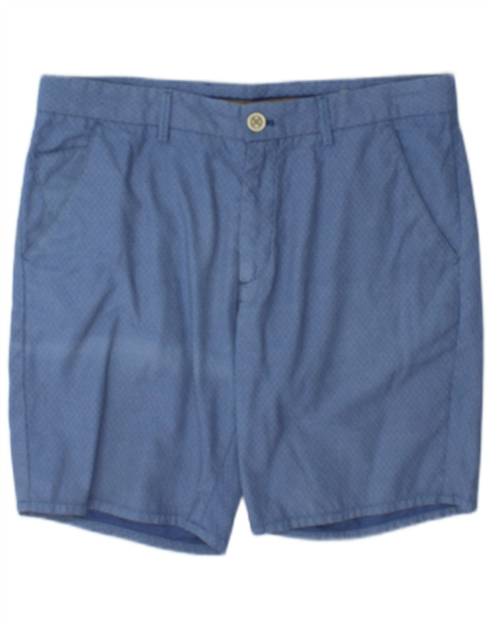 Massimo Dutti Mens Chino Shorts EU 40 Medium W31 Blue Cotton