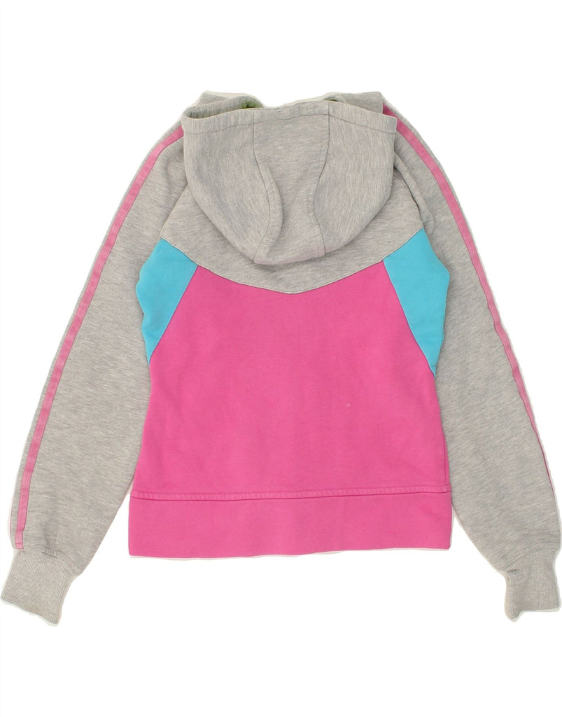 ADIDAS Girls Zip Hoodie Sweater 11-12 Years Multicoloured Colourblock | Vintage Adidas | Thrift | Second-Hand Adidas | Used Clothing | Messina Hembry 