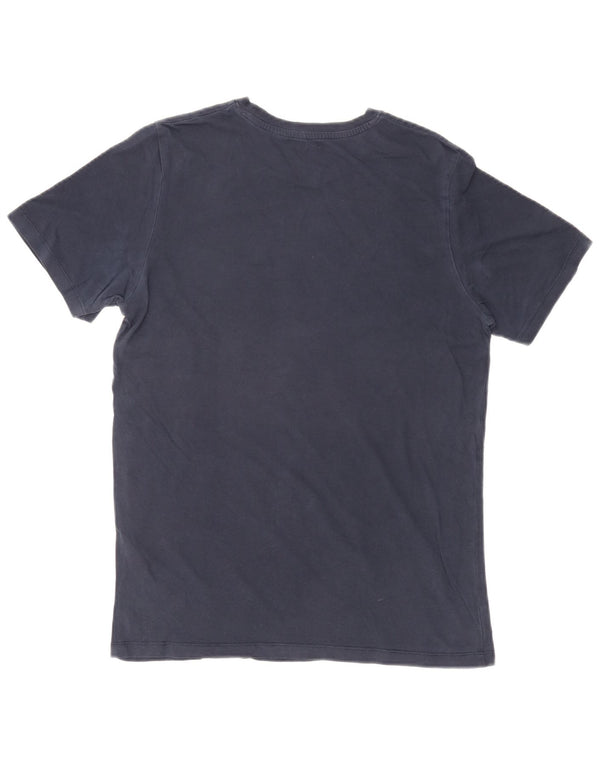 Jack & Jones Mens Graphic T-Shirt Top Large Navy Blue Cotton