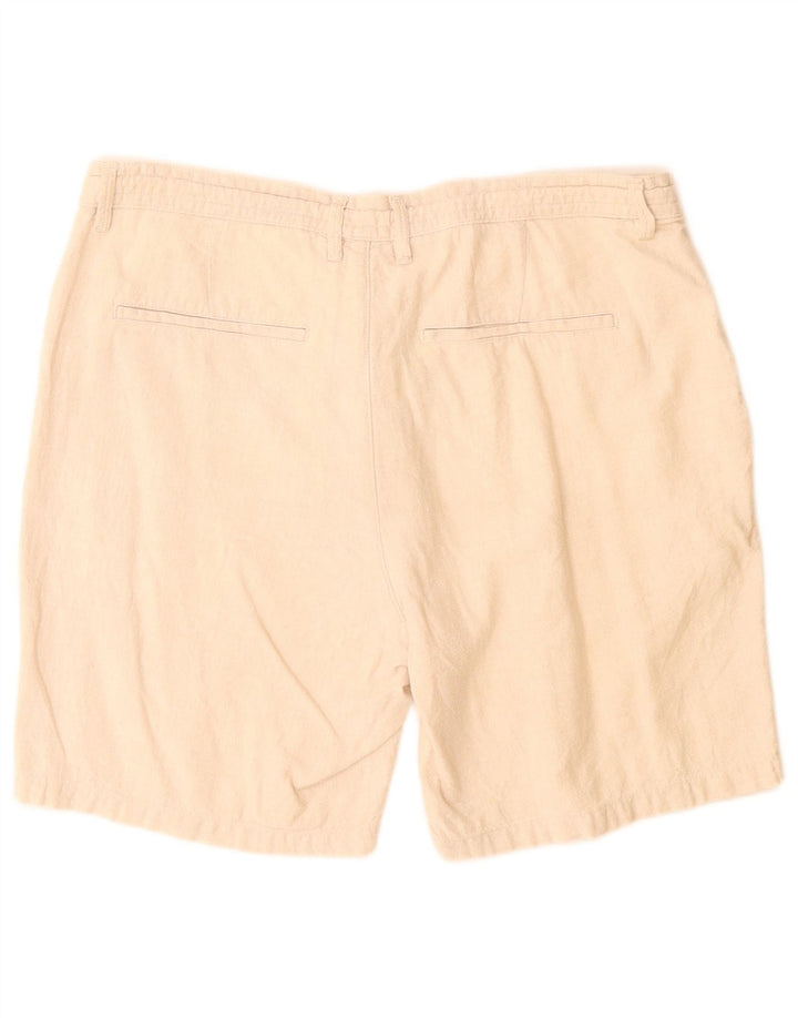 Zara Mens Chino Shorts XL W44  Beige Linen