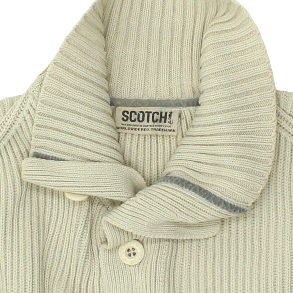 Scotch Mens Beige Wool Knit Jumper | Vintage High End Designer Sweater VTG | Vintage Messina Hembry | Thrift | Second-Hand Messina Hembry | Used Clothing | Messina Hembry 