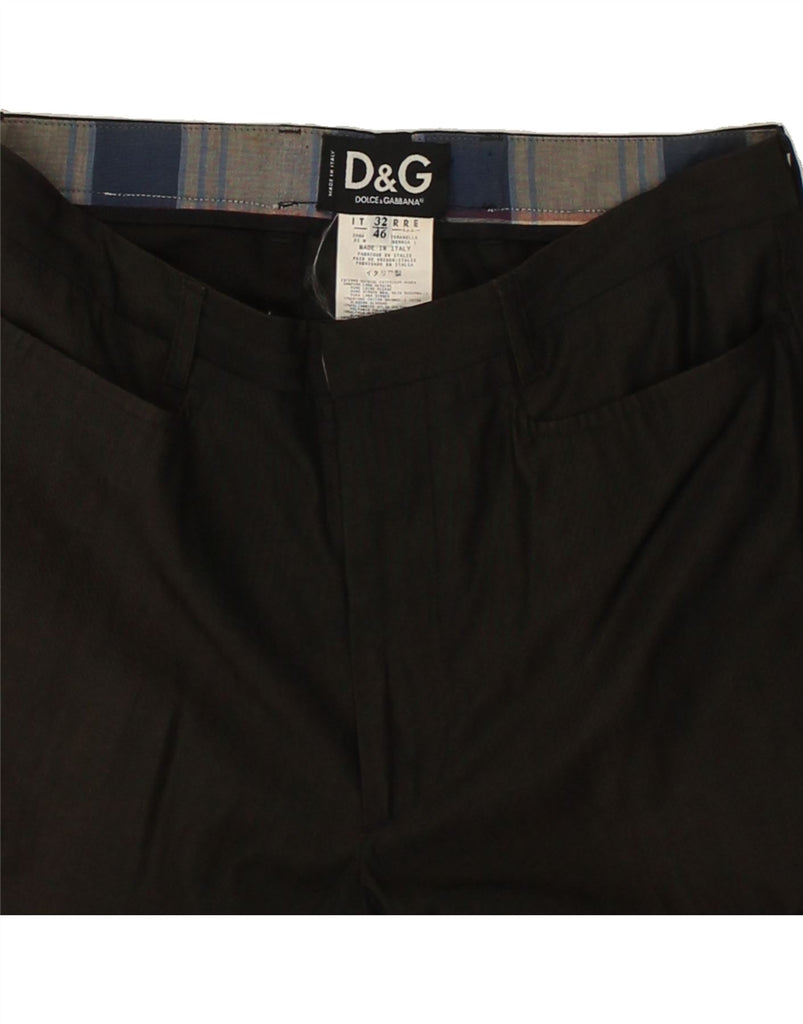 DOLCE & GABBANA Womens Straight Suit Trousers W32 L30  Brown Wool | Vintage Dolce & Gabbana | Thrift | Second-Hand Dolce & Gabbana | Used Clothing | Messina Hembry 