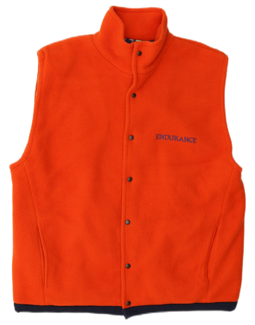 Endurance Mens Fleece Gilet UK 40 Large Orange Colourblock Polyester