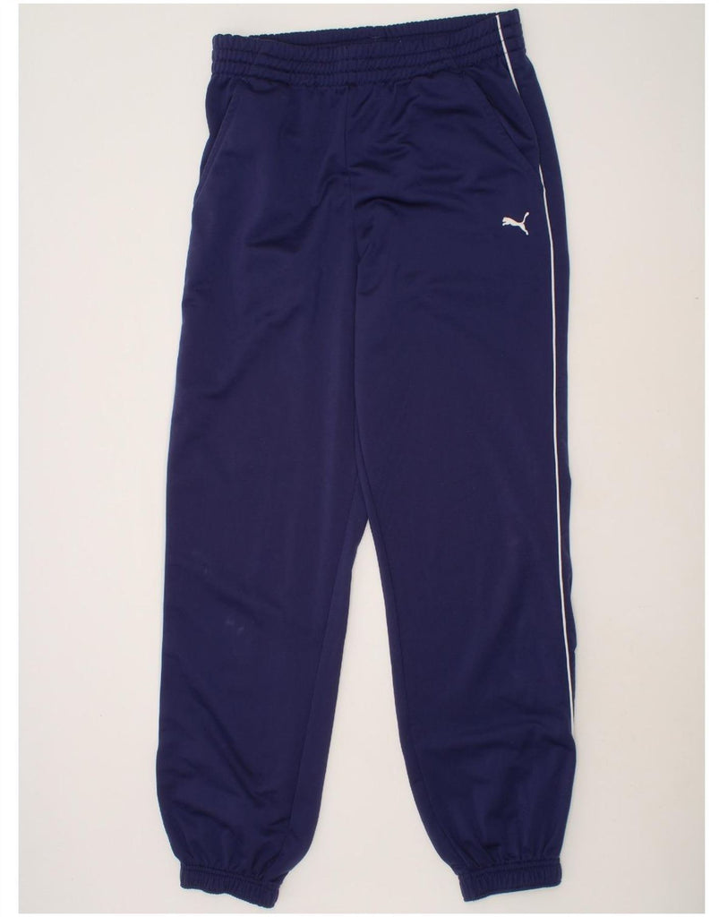 PUMA Boys Tracksuit Trousers Joggers 13-14 Years Navy Blue Polyester Vintage Puma and Second-Hand Puma from Messina Hembry 
