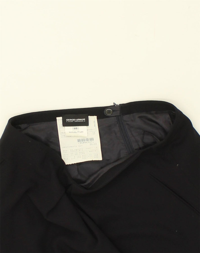 ARMANI Womens Straight Skirt IT 46 Large W30 Black Linen | Vintage Armani | Thrift | Second-Hand Armani | Used Clothing | Messina Hembry 