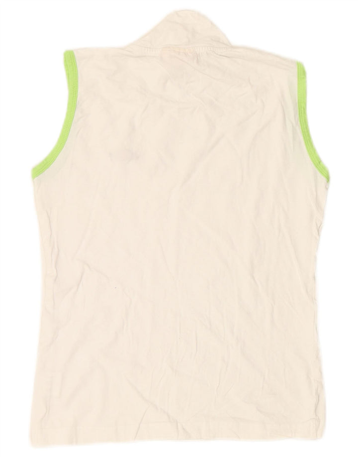CHARRO Womens Crop Vest Top UK 18 XL White Cotton