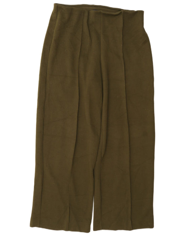 Marks & Spencer Womens Straight Casual Trousers UK 16 Large W34 L31 Khaki