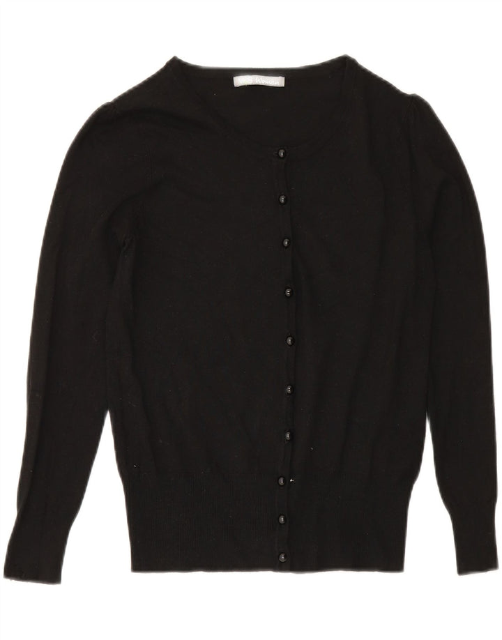 Marks & Spencer Womens Cardigan Sweater UK 10 Small Black Viscose