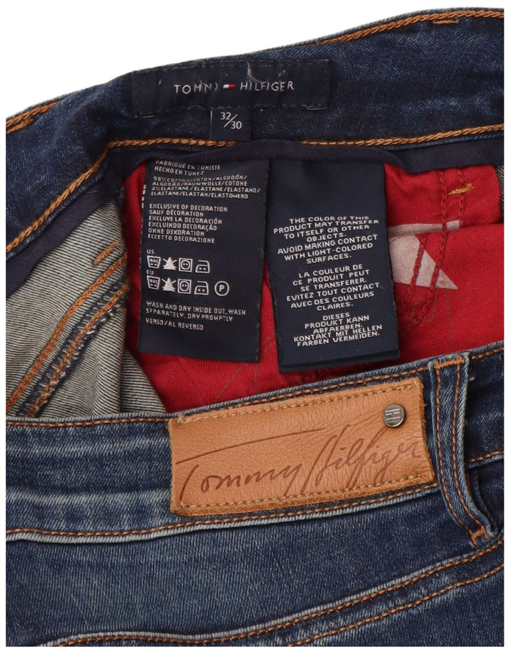 Tommy Hilfiger Womens Bootcut Jeans W32 L30 Navy Blue Cotton