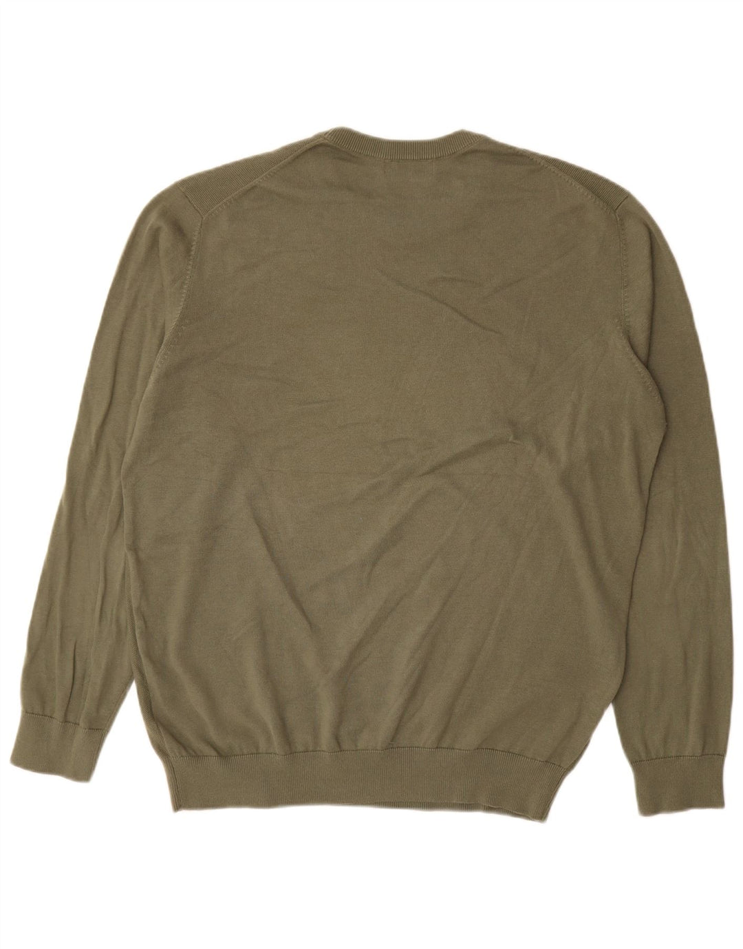 Rifle Mens Crew Neck Jumper Sweater 2XL Khaki Cotton