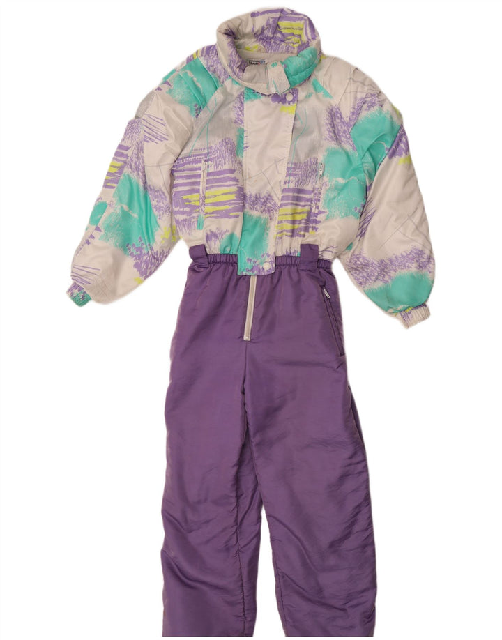 Golden Team Womens Ski Jumpsuit IT 44 Medium  Purple Colourblock Polyamide
