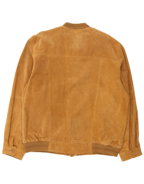 Torelli Mens Suede Bomber Jacket UK 44 2XL Brown Leather