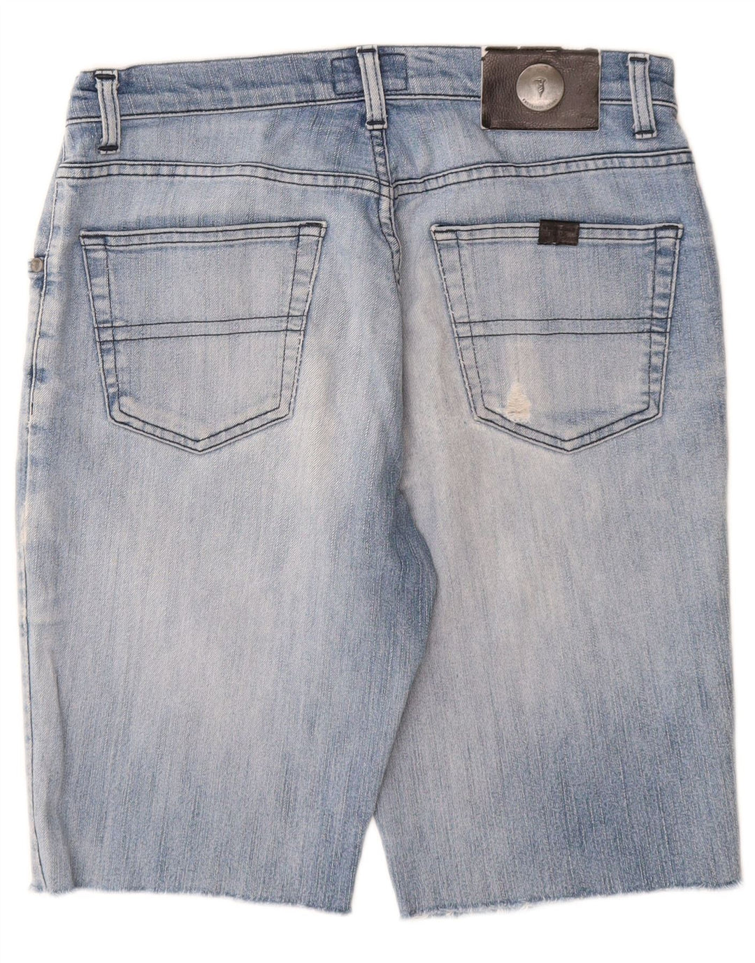 Trussardi Mens Denim Shorts W30 Medium Blue Cotton