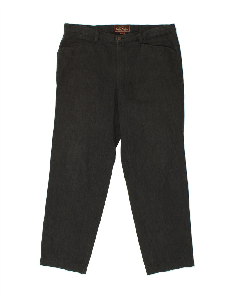 MARLBORO CLASSICS Mens Straight Casual Trousers IT 56 3XL W38 L30 Grey Vintage Marlboro Classics and Second-Hand Marlboro Classics from Messina Hembry 