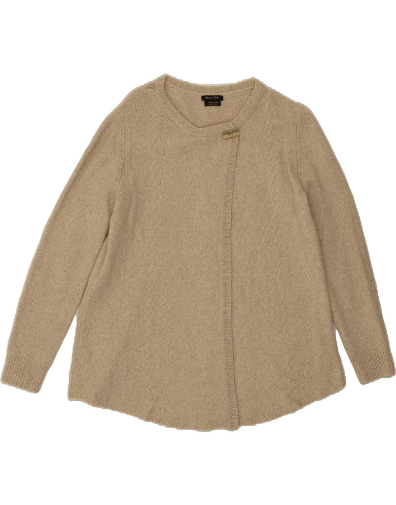 MASSIMO DUTTI Womens Cardigan Sweater UK 16 Large Beige Vintage Massimo Dutti and Second-Hand Massimo Dutti from Messina Hembry 
