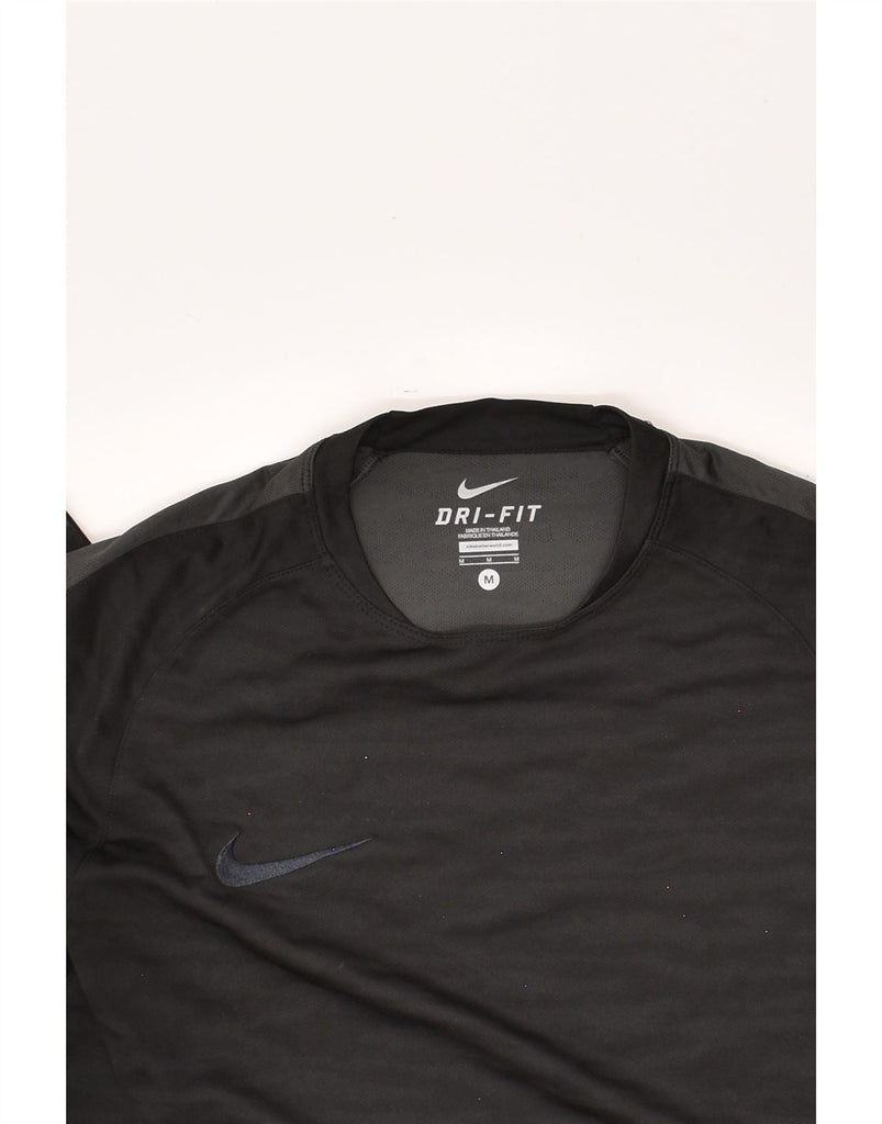 NIKE Mens Dri Fit T-Shirt Top Medium Black Polyester | Vintage Nike | Thrift | Second-Hand Nike | Used Clothing | Messina Hembry 