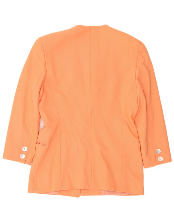 Ferre Womens 1 Button Blazer Jacket UK 14 Large Orange