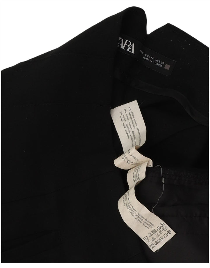 Zara Womens Tapered Suit Trousers Medium W28 L27 Black Polyester