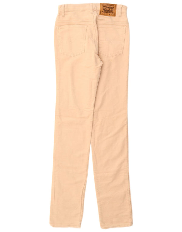 LEVI'S Womens Skinny Casual Trousers W30 L36 Beige Cotton