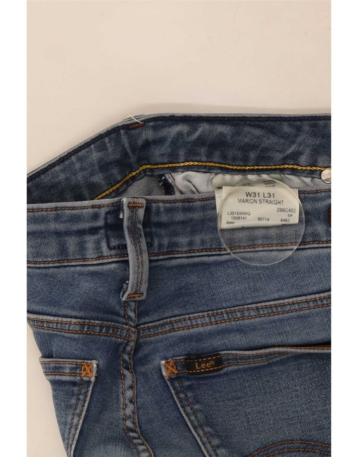Lee Womens Marion Straight Jeans W31 L31 Blue Cotton