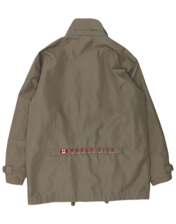 VINTAGE Mens Rain Jacket UK 38 Medium Khaki Polyester
