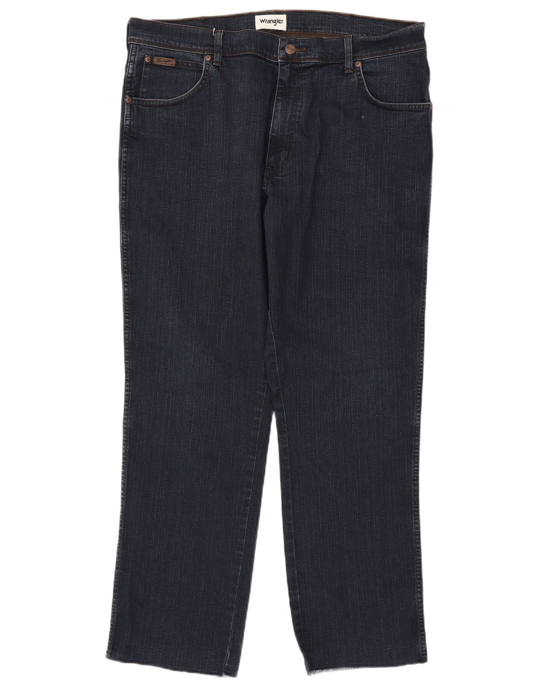 Wrangler Mens Straight Jeans W38 L31 Navy Blue