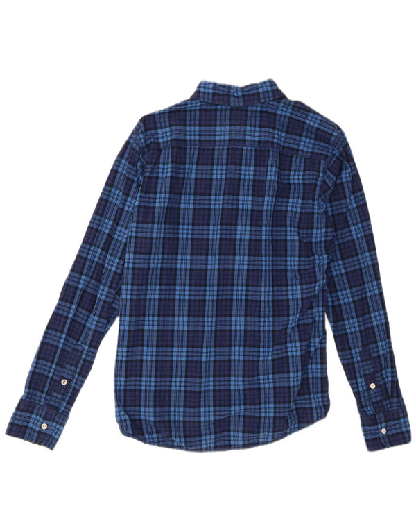 Tommy Hilfiger Mens Shirt Large Blue Check Cotton