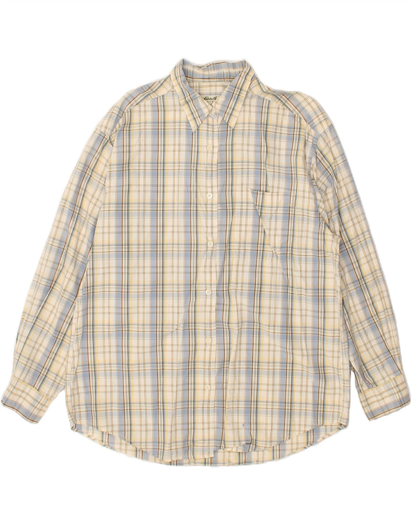 EDDIE BAUER Womens Shirt Large Beige Check Cotton | Vintage Eddie Bauer | Thrift | Second-Hand Eddie Bauer | Used Clothing | Messina Hembry 